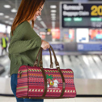 Thailand Christmas Travel Bag with Santa Elephant Snowman Palm Tree and Sawasdee Holiday - Wonder Print Shop