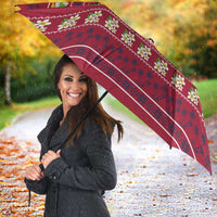 Thailand Christmas Umbrella with Santa Elephant Snowman Palm Tree and Sawasdee Holiday - Wonder Print Shop