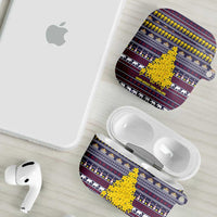 Thailand Christmas AirPods Case with Yellow Flower Tree Garuda Emblem and Elephant Holiday - Wonder Print Shop