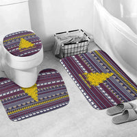 Thailand Christmas Bathroom Set with Yellow Flower Tree Garuda Emblem and Elephant Holiday - Wonder Print Shop