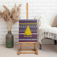 Thailand Christmas Canvas Wall Art with Yellow Flower Tree Garuda Emblem and Elephant Holiday - Wonder Print Shop
