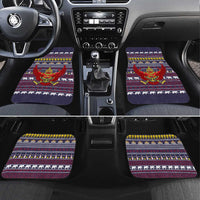 Thailand Christmas Car Mats with Yellow Flower Tree Garuda Emblem and Elephant Holiday - Wonder Print Shop