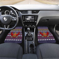 Thailand Christmas Car Mats with Yellow Flower Tree Garuda Emblem and Elephant Holiday - Wonder Print Shop