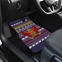 Thailand Christmas Car Mats with Yellow Flower Tree Garuda Emblem and Elephant Holiday - Wonder Print Shop