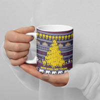 Thailand Christmas Ceramic Mug with Yellow Flower Tree Garuda Emblem and Elephant Holiday - Wonder Print Shop