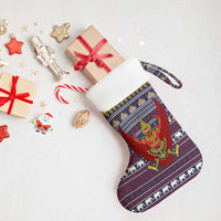 Thailand Christmas Stocking with Yellow Flower Tree Garuda Emblem and Elephant Holiday - Wonder Print Shop