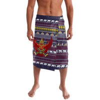 Thailand Christmas Lavalava with Yellow Flower Tree Garuda Emblem and Elephant Holiday - Wonder Print Shop