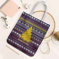 Thailand Christmas Tote Bag with Yellow Flower Tree Garuda Emblem and Elephant Holiday - Wonder Print Shop