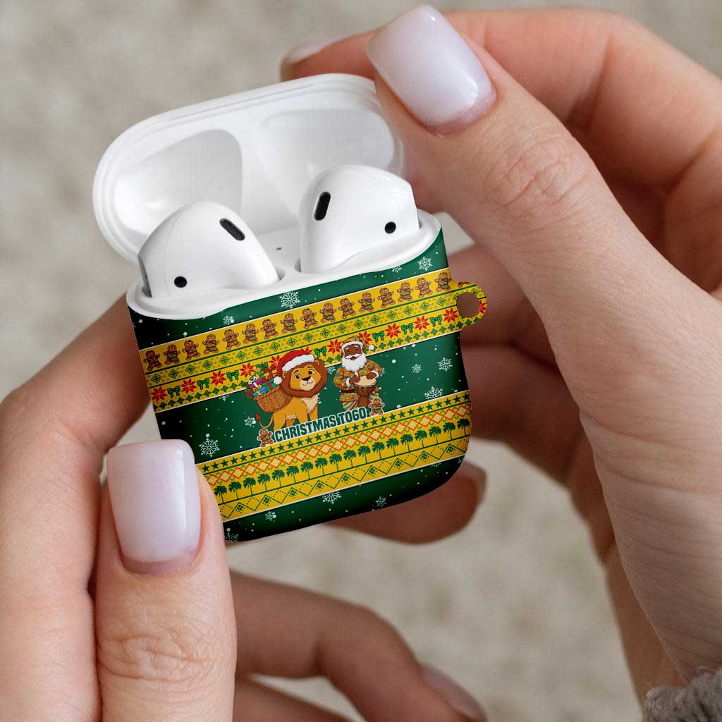 Togo Christmas AirPods Case with Santa Lion Drummer Gingerbread and National Emblem - Wonder Print Shop