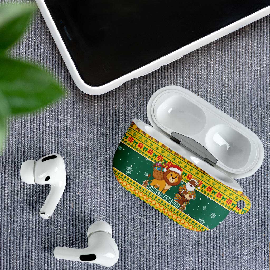 Togo Christmas AirPods Case with Santa Lion Drummer Gingerbread and National Emblem - Wonder Print Shop