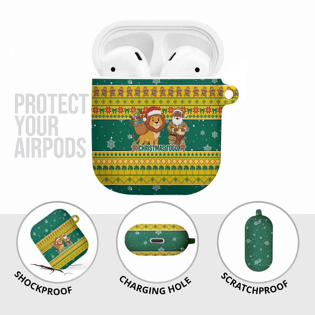 Togo Christmas AirPods Case with Santa Lion Drummer Gingerbread and National Emblem - Wonder Print Shop