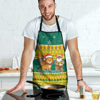 Togo Christmas Apron with Santa Lion Drummer Gingerbread and National Emblem - Wonder Print Shop