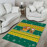 Togo Christmas Area Rug with Santa Lion Drummer Gingerbread and National Emblem - Wonder Print Shop