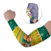 Togo Christmas Arm Sleeves with Santa Lion Drummer Gingerbread and National Emblem - Wonder Print Shop