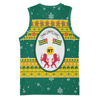 Togo Christmas Basketball Jersey with Santa Lion Drummer Gingerbread and National Emblem - Wonder Print Shop