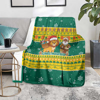 Togo Christmas Blanket with Santa Lion Drummer Gingerbread and National Emblem - Wonder Print Shop