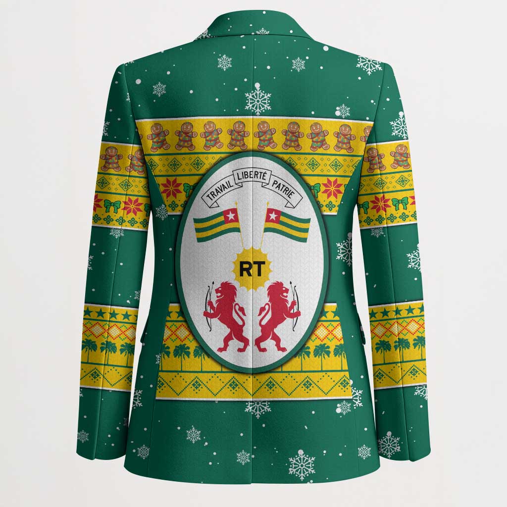 Togo Christmas Blazer with Santa Lion Drummer Gingerbread and National Emblem - Wonder Print Shop
