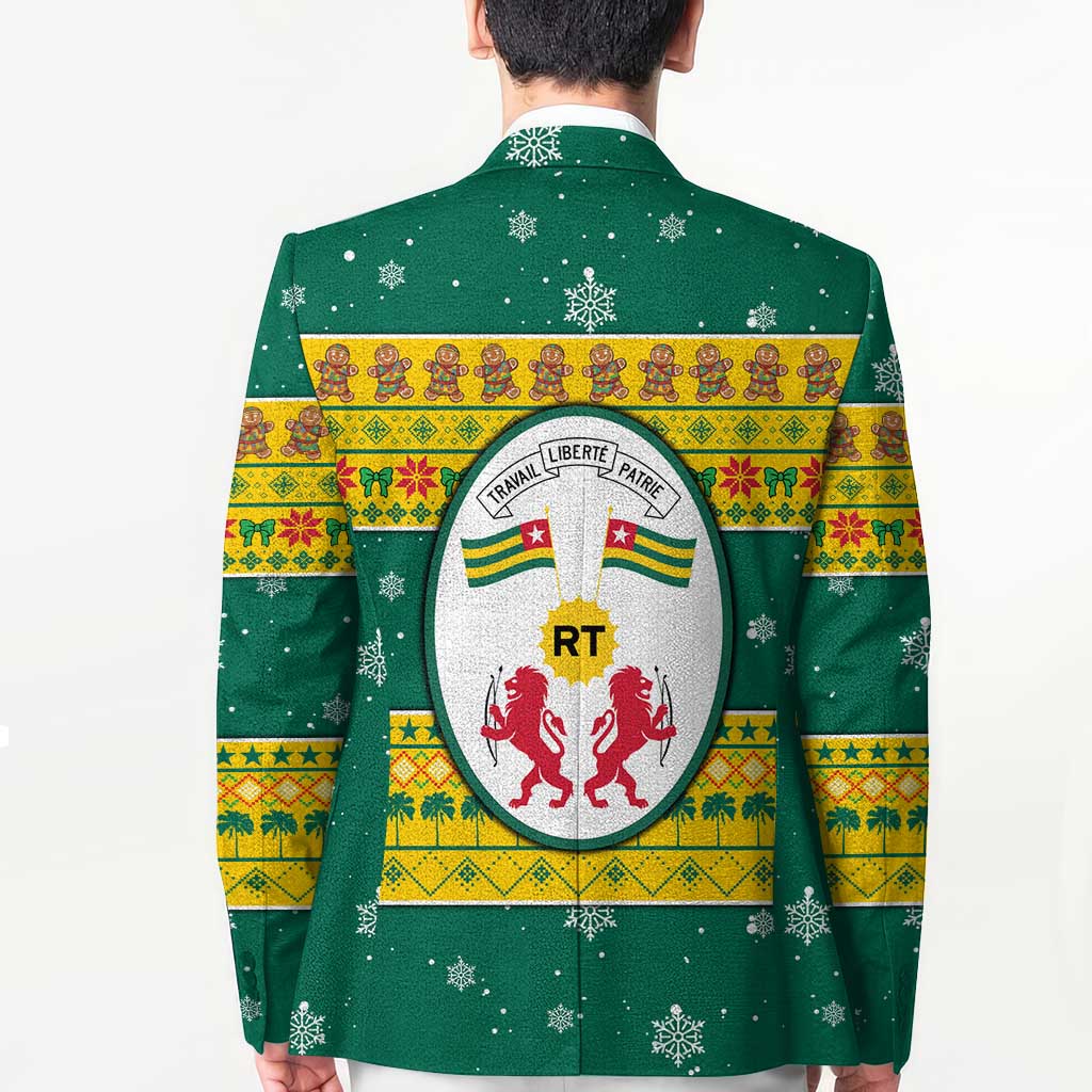 Togo Christmas Blazer with Santa Lion Drummer Gingerbread and National Emblem - Wonder Print Shop