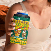 Togo Christmas 4 in 1 Can Cooler Tumbler with Santa Lion Drummer Gingerbread and National Emblem - Wonder Print Shop