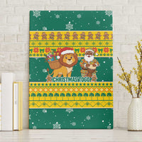 Togo Christmas Canvas Wall Art with Santa Lion Drummer Gingerbread and National Emblem - Wonder Print Shop