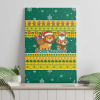 Togo Christmas Canvas Wall Art with Santa Lion Drummer Gingerbread and National Emblem - Wonder Print Shop