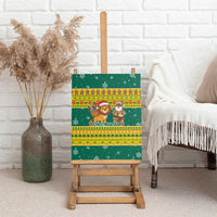 Togo Christmas Canvas Wall Art with Santa Lion Drummer Gingerbread and National Emblem - Wonder Print Shop
