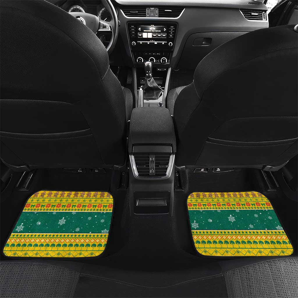 Togo Christmas Car Mats with Santa Lion Drummer Gingerbread and National Emblem - Wonder Print Shop