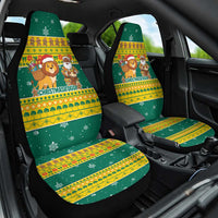 Togo Christmas Car Seat Cover with Santa Lion Drummer Gingerbread and National Emblem - Wonder Print Shop