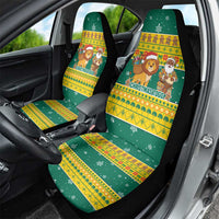 Togo Christmas Car Seat Cover with Santa Lion Drummer Gingerbread and National Emblem - Wonder Print Shop