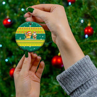 Togo Christmas Ceramic Ornament with Santa Lion Drummer Gingerbread and National Emblem - Wonder Print Shop