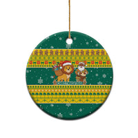 Togo Christmas Ceramic Ornament with Santa Lion Drummer Gingerbread and National Emblem - Wonder Print Shop