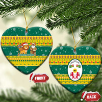 Togo Christmas Ceramic Ornament with Santa Lion Drummer Gingerbread and National Emblem - Wonder Print Shop