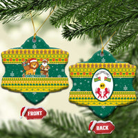 Togo Christmas Ceramic Ornament with Santa Lion Drummer Gingerbread and National Emblem - Wonder Print Shop