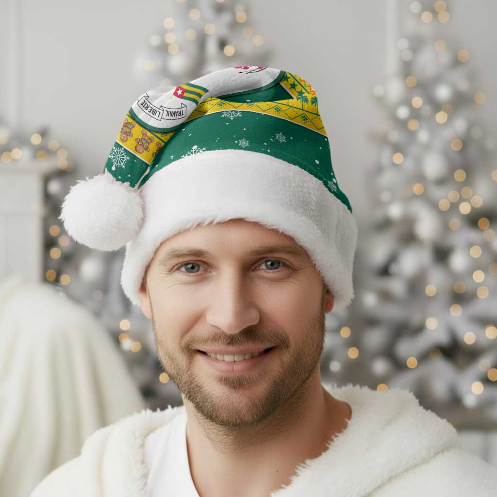 Togo Christmas Santa Hat with Santa Lion Drummer Gingerbread and National Emblem - Wonder Print Shop