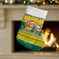 Togo Christmas Stocking with Santa Lion Drummer Gingerbread and National Emblem - Wonder Print Shop