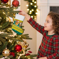 Togo Christmas Stocking with Santa Lion Drummer Gingerbread and National Emblem - Wonder Print Shop
