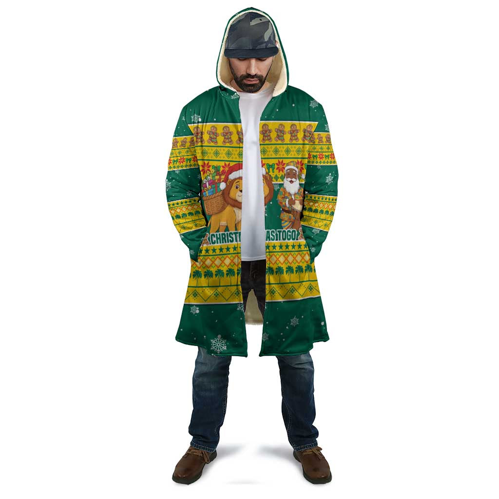 Togo Christmas Cloak with Santa Lion Drummer Gingerbread and National Emblem - Wonder Print Shop