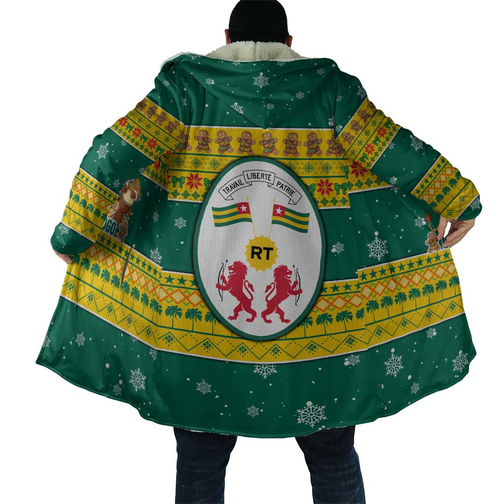 Togo Christmas Cloak with Santa Lion Drummer Gingerbread and National Emblem - Wonder Print Shop