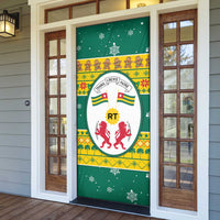 Togo Christmas Door Cover with Santa Lion Drummer Gingerbread and National Emblem - Wonder Print Shop