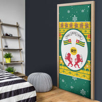 Togo Christmas Door Cover with Santa Lion Drummer Gingerbread and National Emblem - Wonder Print Shop