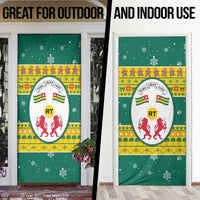 Togo Christmas Door Cover with Santa Lion Drummer Gingerbread and National Emblem - Wonder Print Shop