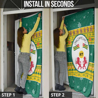 Togo Christmas Door Cover with Santa Lion Drummer Gingerbread and National Emblem - Wonder Print Shop