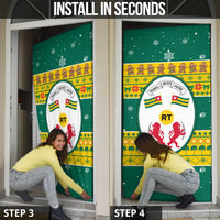 Togo Christmas Door Cover with Santa Lion Drummer Gingerbread and National Emblem - Wonder Print Shop