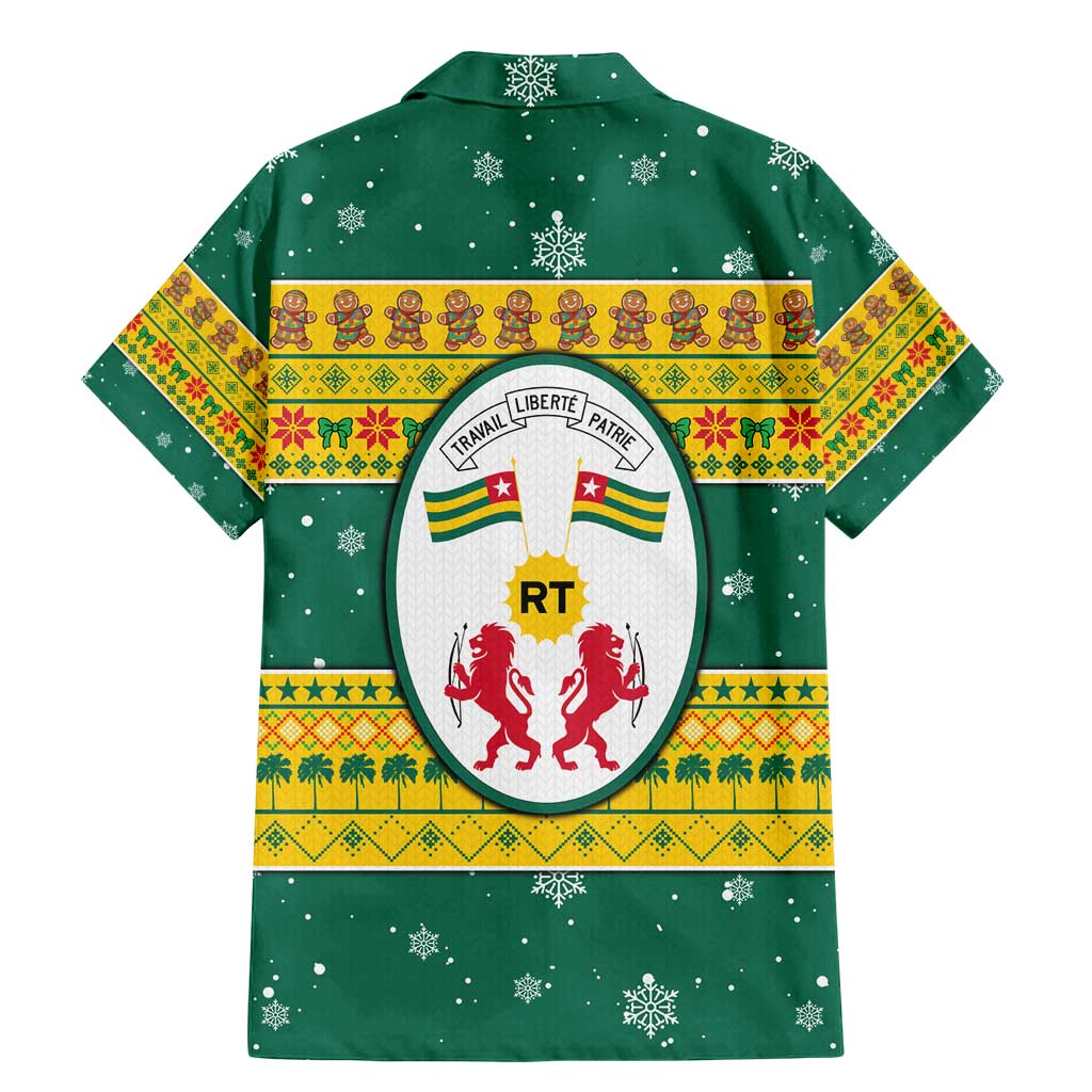 Togo Christmas Family Matching Mermaid Dress and Hawaiian Shirt with Santa Lion Drummer Gingerbread and National Emblem - Wonder Print Shop
