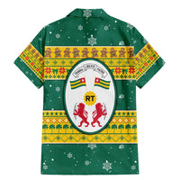 Togo Christmas Family Matching Mermaid Dress and Hawaiian Shirt with Santa Lion Drummer Gingerbread and National Emblem - Wonder Print Shop