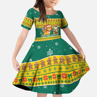 Togo Christmas Family Matching Puletasi and Hawaiian Shirt with Santa Lion Drummer Gingerbread and National Emblem - Wonder Print Shop