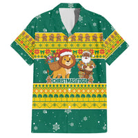 Togo Christmas Hawaiian Shirt with Santa Lion Drummer Gingerbread and National Emblem - Wonder Print Shop