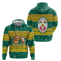 Togo Christmas Hoodie with Santa Lion Drummer Gingerbread and National Emblem - Wonder Print Shop