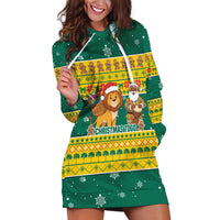 Togo Christmas Hoodie Dress with Santa Lion Drummer Gingerbread and National Emblem - Wonder Print Shop