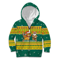 Togo Christmas Kid Hoodie with Santa Lion Drummer Gingerbread and National Emblem - Wonder Print Shop